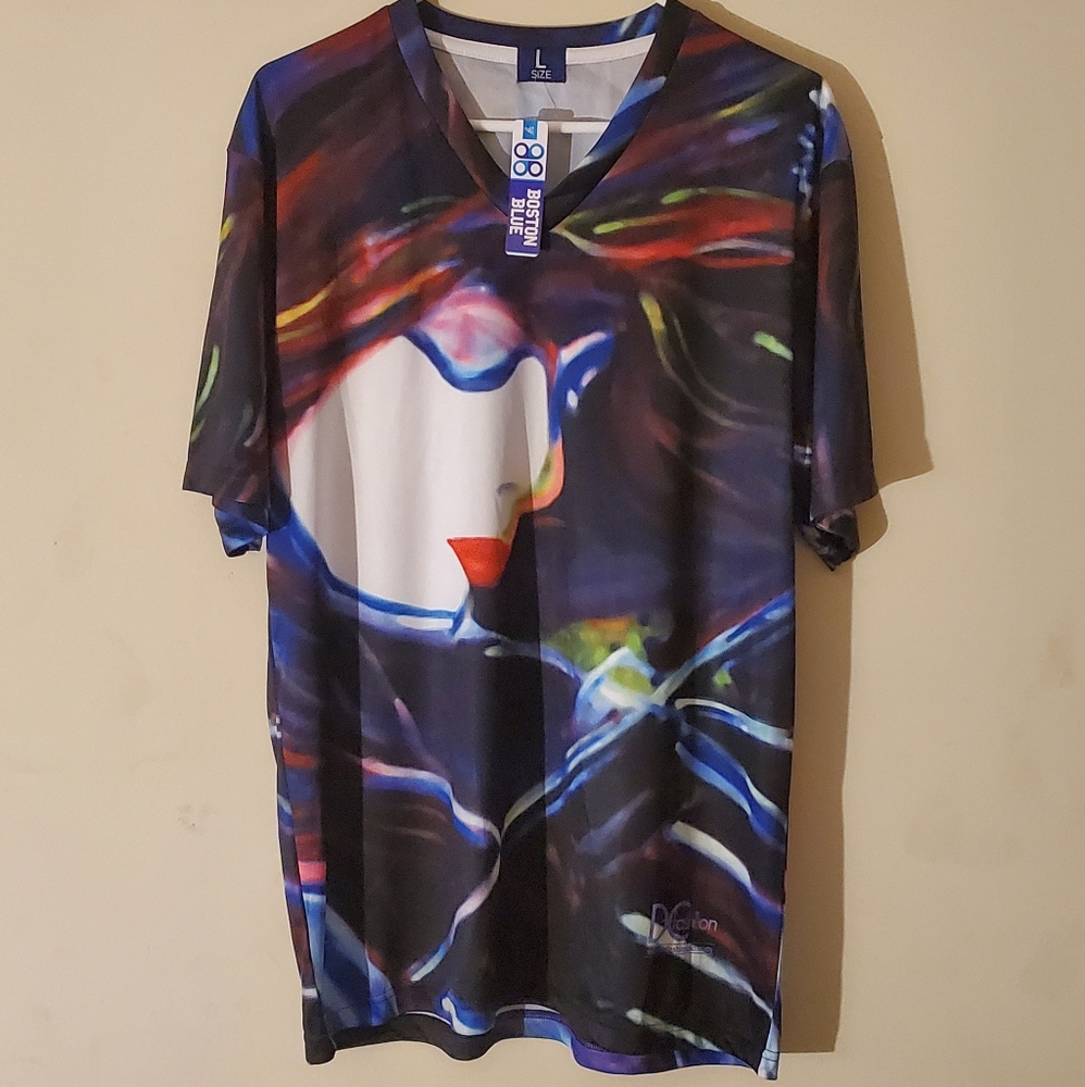 DC Fashion Tie Dye Boston Blue T-Shirt